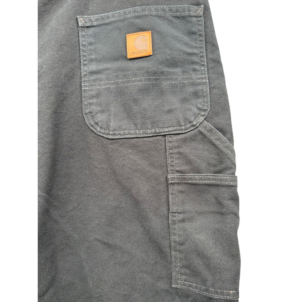 Carhartt B11 Work Pants Mens 42x32 Black Excellent Original Dungaree Fit Canvas - Picture 10 of 11